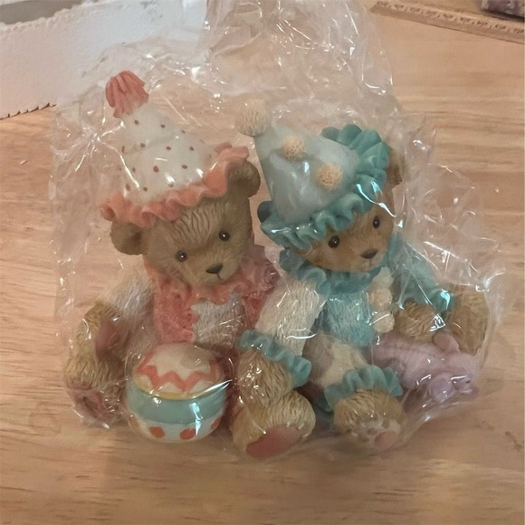 Cherished Teddies Palmer & Charlene Clowning Around Figurine 3" Original - Picture 1 of 14